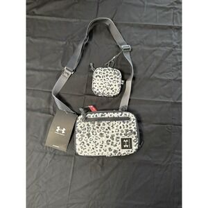 Under Armour Leopard Animal Print Crossbody Bag with Adjustable Strap & Pouch